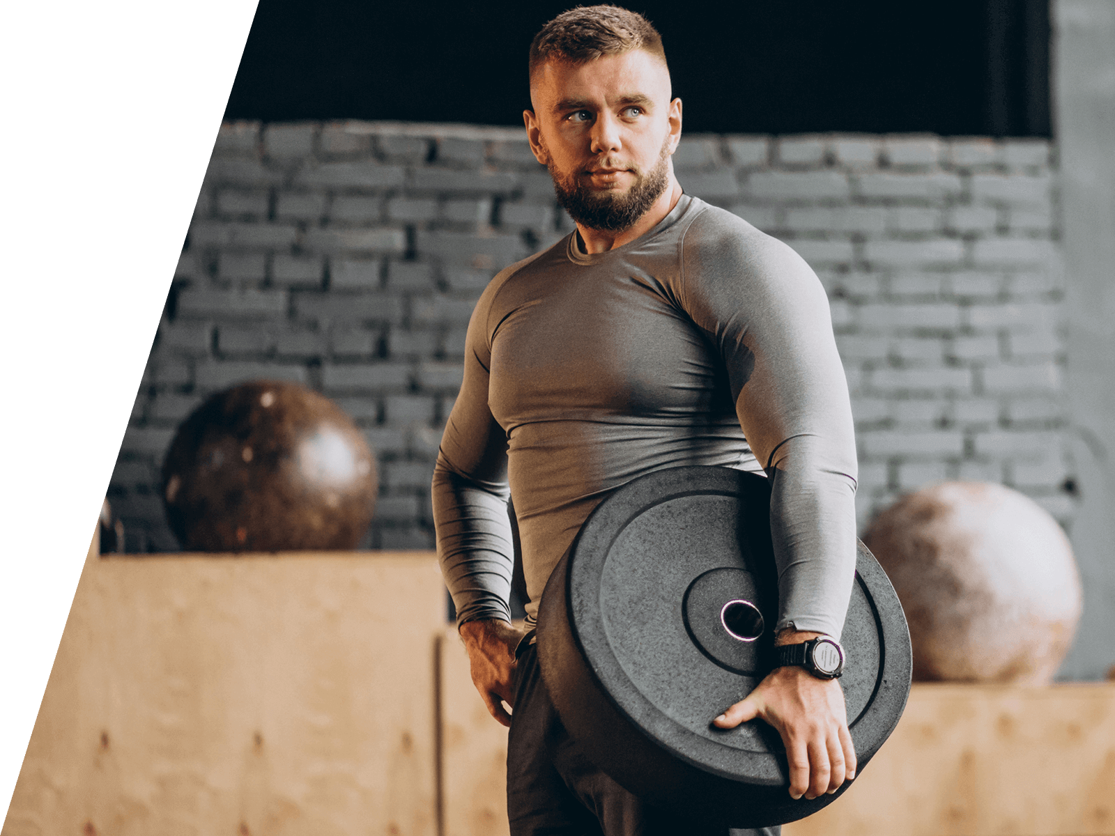 man holding weights